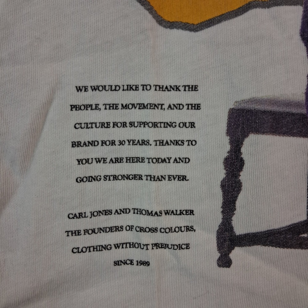 Cross Colours Accept No Imitations Africa Graphic T-Shirt White Small - Picture 2 of 10